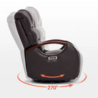 Fauteuil inclinable, pivotant et berçant électrique en similicuir avec appuie-tête réglable pour chambre de bébé, PR616