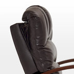 Fauteuil inclinable, pivotant et berçant électrique en similicuir avec appuie-tête réglable pour chambre de bébé, PR616