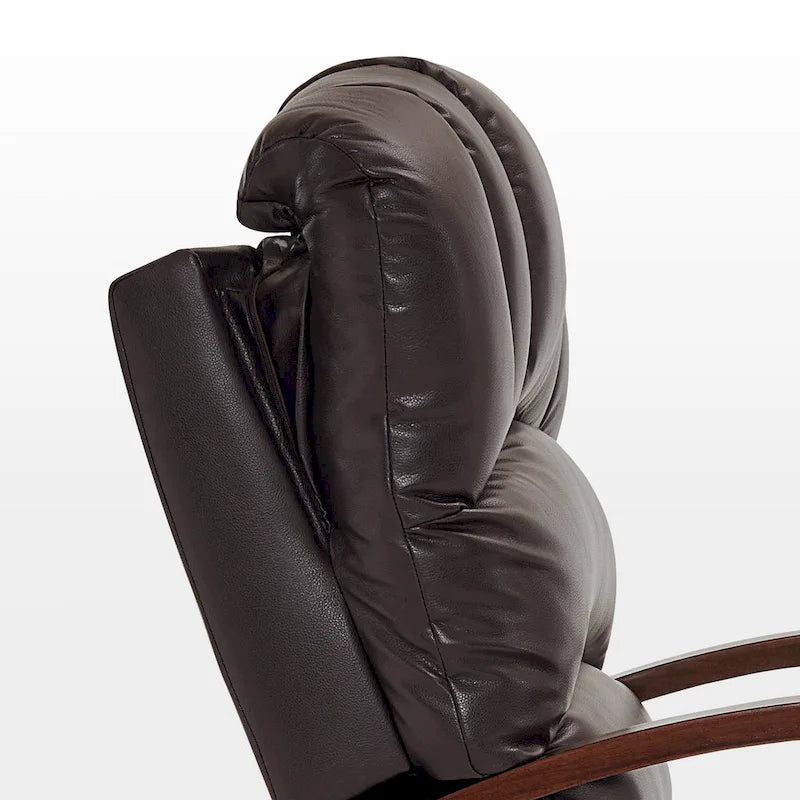 Fauteuil inclinable, pivotant et berçant électrique en similicuir avec appuie-tête réglable pour chambre de bébé, PR616