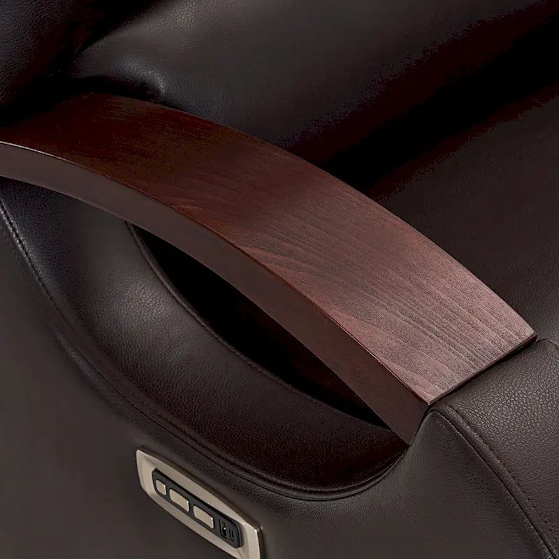 Fauteuil inclinable, pivotant et berçant électrique en similicuir avec appuie-tête réglable pour chambre de bébé, PR616