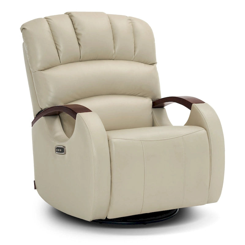 Fauteuil inclinable, pivotant et berçant électrique en similicuir avec appuie-tête réglable pour chambre de bébé, PR616