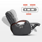 Fauteuil inclinable, pivotant et berçant électrique en similicuir avec appuie-tête réglable pour chambre de bébé, PR616
