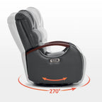 Fauteuil inclinable, pivotant et berçant électrique en similicuir avec appuie-tête réglable pour chambre de bébé, PR616