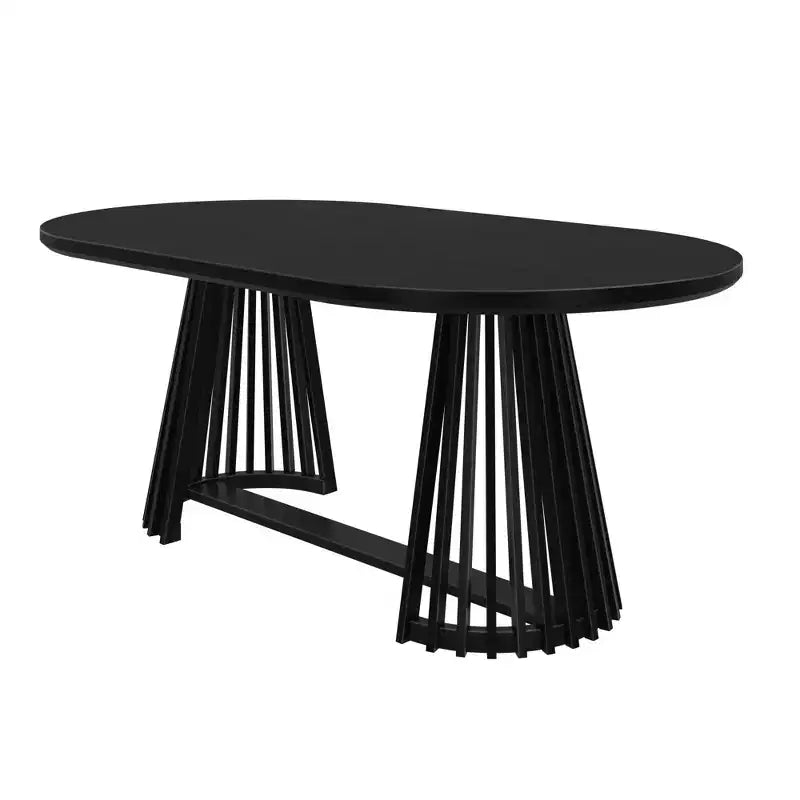 Table à manger rectangulaire 72 Lido Plank+Beam, table de cuisine minimaliste en bois massif pour 6 personnes