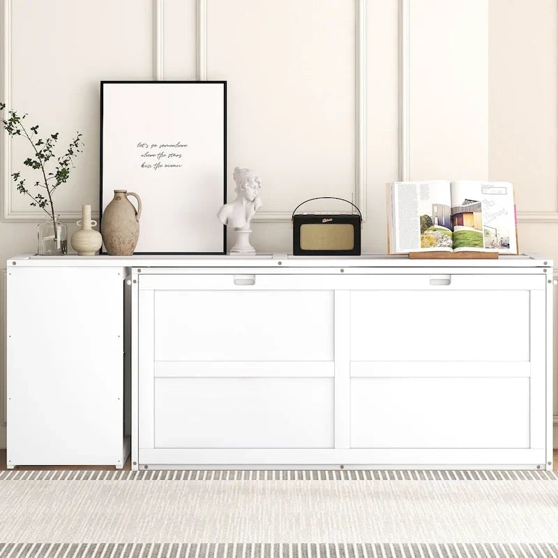 Lit escamotable Queen Size avec bureau rotatif