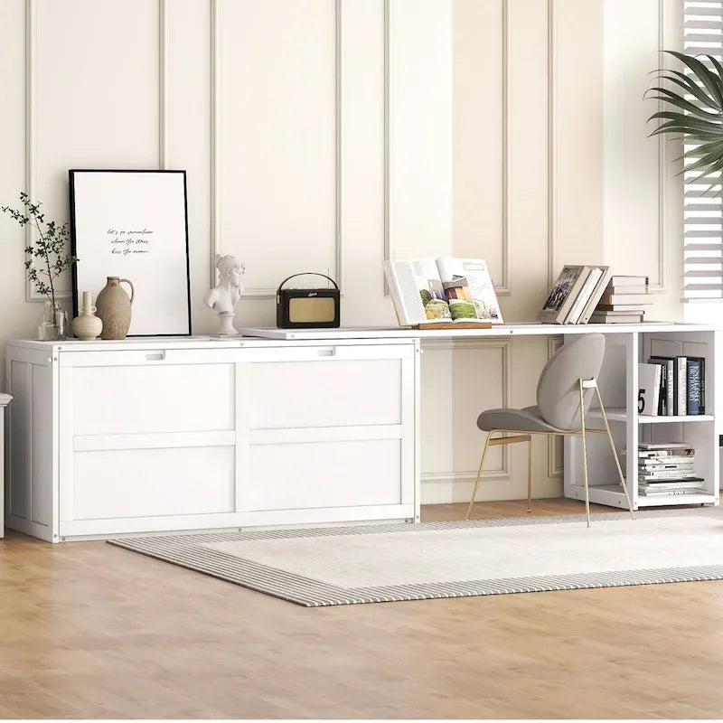 Lit escamotable Queen Size avec bureau rotatif