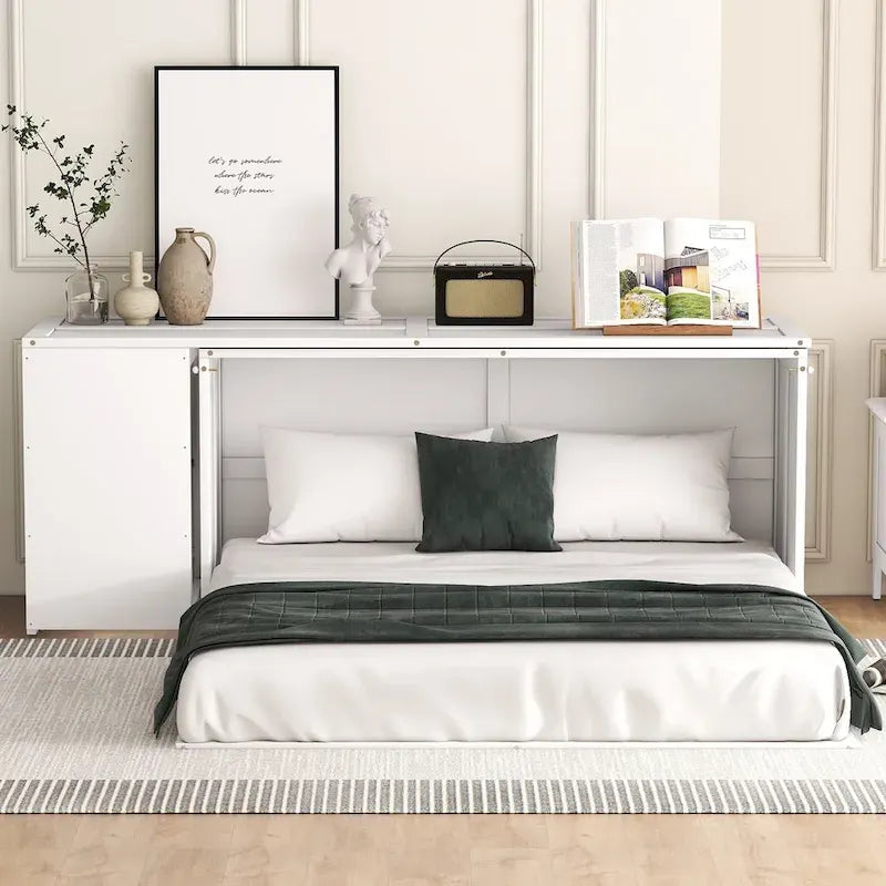 Lit escamotable Queen Size avec bureau rotatif