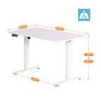 JIONJOY Bureau debout réglable en hauteur de 122 cm de large
