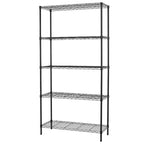FDW 5-Shelf Adjustable Layer Rack Commercial Strong Steel for Restaurant Garage Kitchen