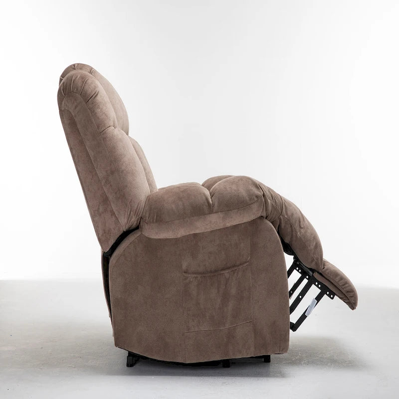 Fauteuil inclinable électrique avec fonction de levage pour personnes âgées, avec pochette latérale