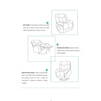 Fauteuil inclinable électrique avec fonction de levage pour personnes âgées, avec pochette latérale