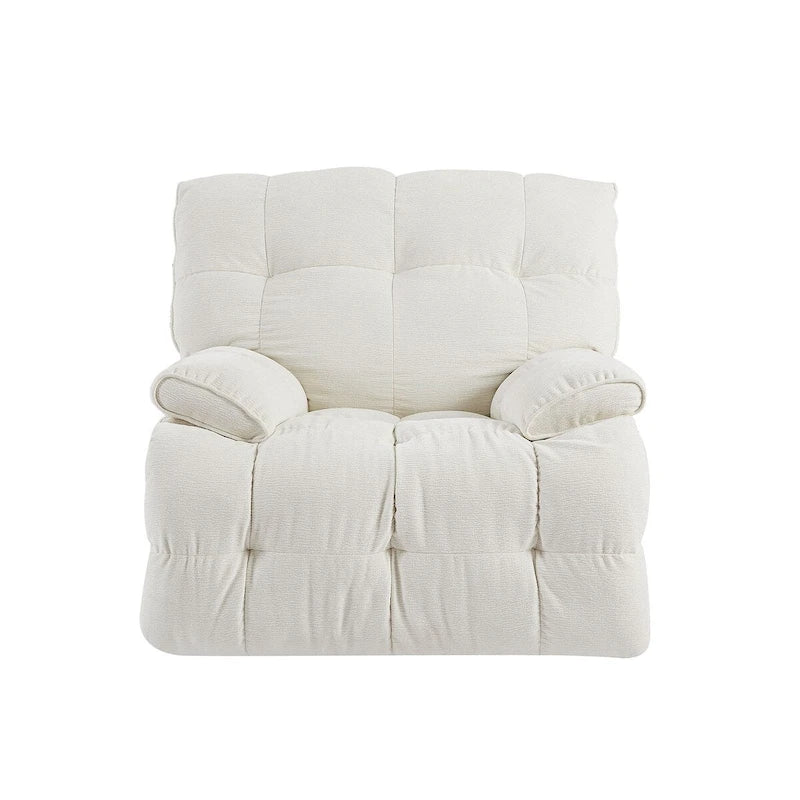 Fauteuil inclinable pivotant à 360 degrés en tissu robuste pour salon