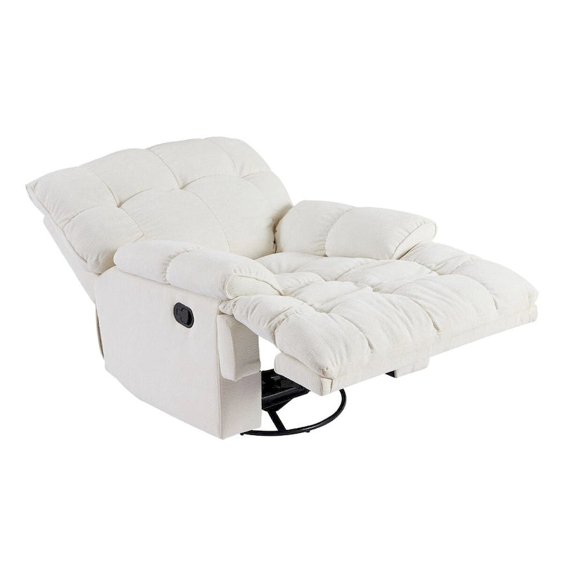 Fauteuil inclinable pivotant à 360 degrés en tissu robuste pour salon