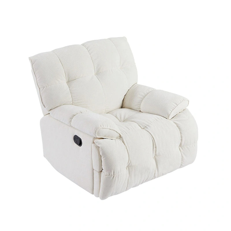 Fauteuil inclinable pivotant à 360 degrés en tissu robuste pour salon