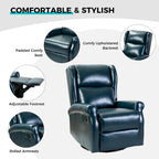Fauteuil inclinable pivotant en similicuir Baksoho pour chambre d'enfant avec base en métal, ensemble de 2 par HULALA HOME