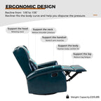 Fauteuil inclinable pivotant en similicuir Baksoho pour chambre d'enfant avec base en métal, ensemble de 2 par HULALA HOME