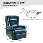 Fauteuil inclinable pivotant en similicuir Baksoho pour chambre d'enfant avec base en métal, ensemble de 2 par HULALA HOME