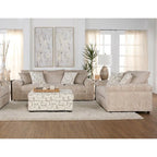 Ensemble canapé, causeuse et pouf en velours côtelé Nason Wide Wale de Roundhill Furniture
