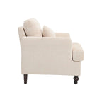 Fauteuil individuel en chenille, Fauteuil d'appoint rembourré avec coussin moelleux, Fauteuil de lecture moderne du milieu du siècle