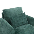 Fauteuil individuel en chenille, Fauteuil d'appoint rembourré avec coussin moelleux, Fauteuil de lecture moderne du milieu du siècle