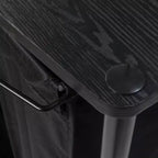Centre de lessive à 3 sacs, Tablettes en stratifié lisse, Cadre en acier robuste, Barre de suspension, Options de pieds à roulettes et fixes