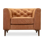 Fauteuil Essex Poly & Bark - Cuir pleine fleur véritable italien