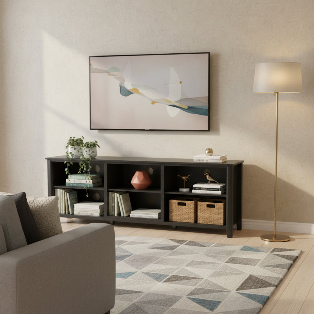 TV Stand Storage Media Console Entertainment Center, without Drawer - 