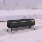 Banc coffre de rangement, Banc de lit ou d'entrée, Banc de rangement avec charnières de sécurité, Supporte 300 kg