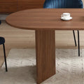 Table à manger ovale en bois de noyer de 198 cm pour salle à manger