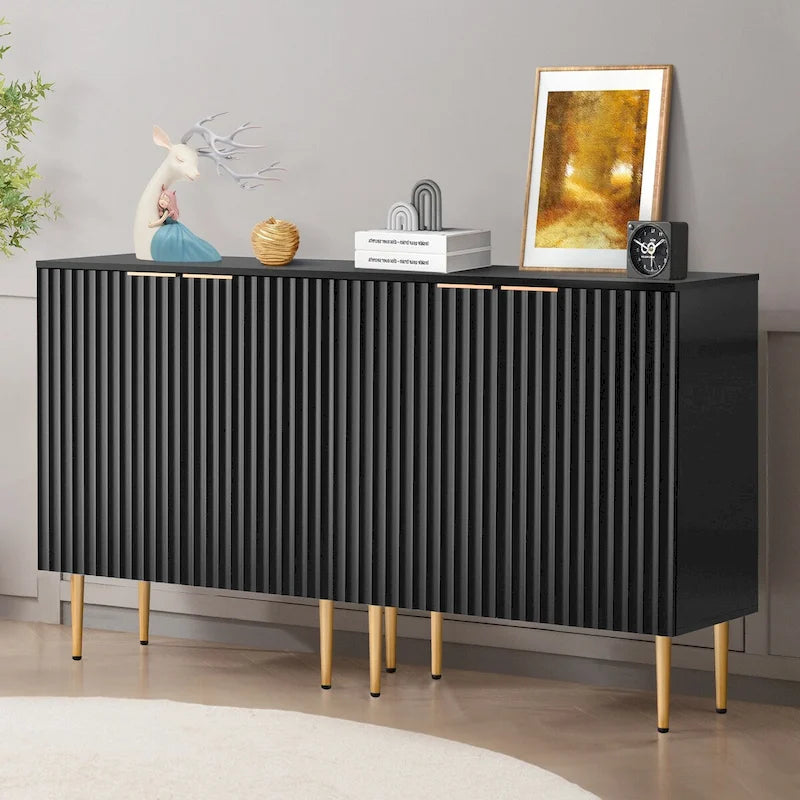 Ensemble de 2 buffets de salle à manger avec étagères réglables -