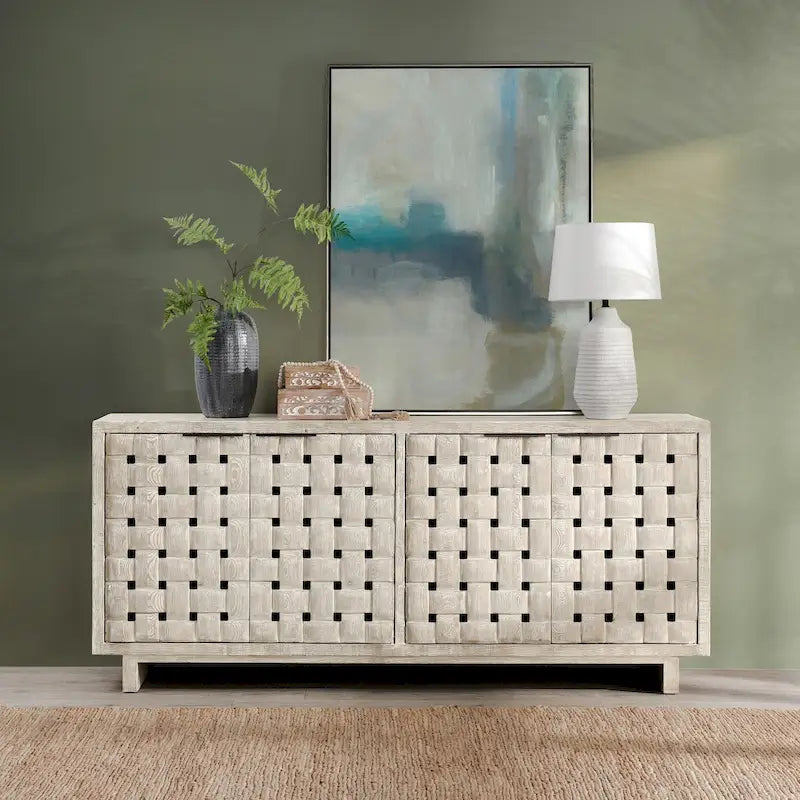 Bahut buffet 4 portes Classic Home Bast en bois de pin recyclé