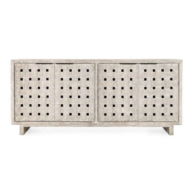Bahut buffet 4 portes Classic Home Bast en bois de pin recyclé