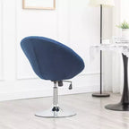 Fauteuil d'appoint pivotant Roundhill Furniture Noas en velours capitonné, bleu