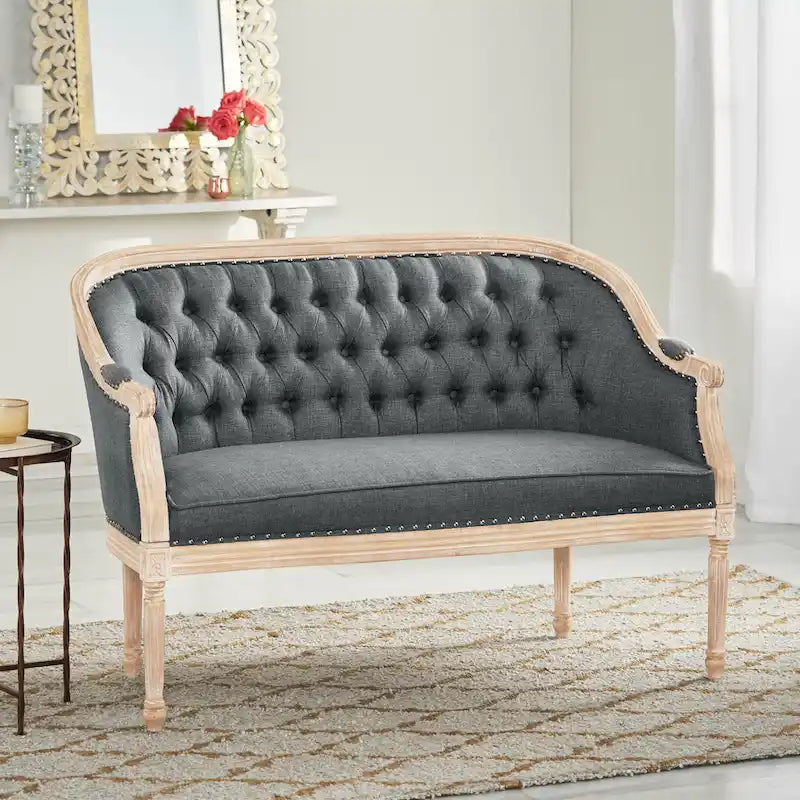 Causeuse capitonnée Faye par Christopher Knight Home