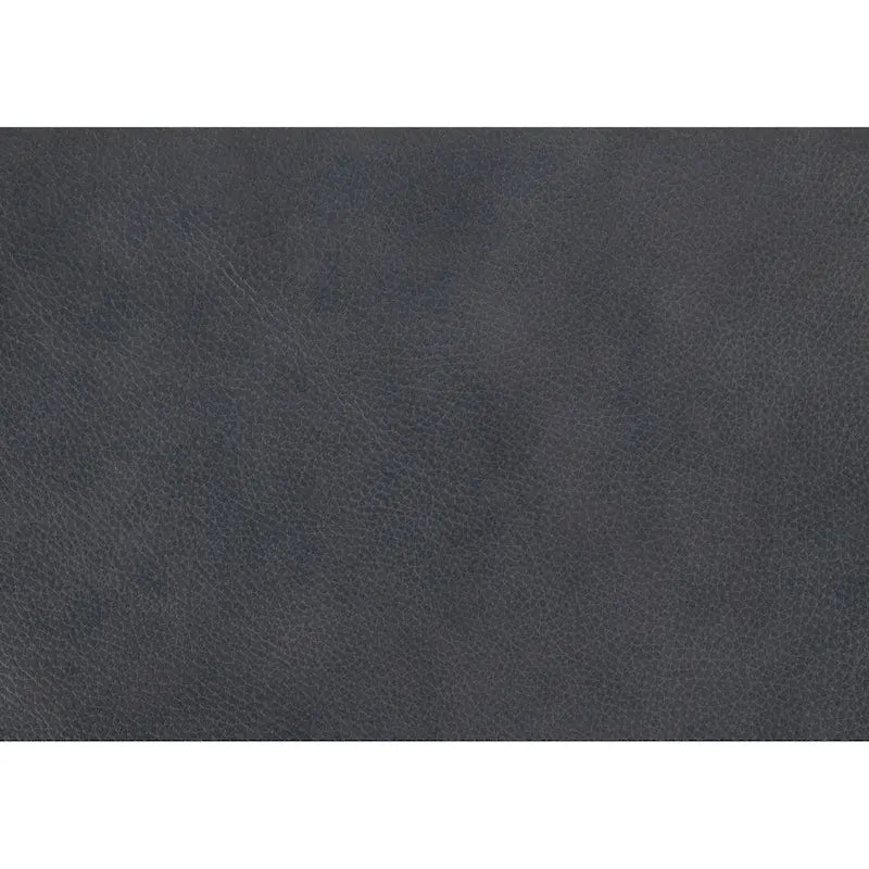 Canapé de 88 pouces, cuir pleine fleur et croûte de cuir gris, bois massif marron