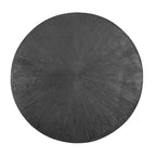 Table basse ronde de 39 pouces, design à pieds croisés, bois d'acacia noir, fer