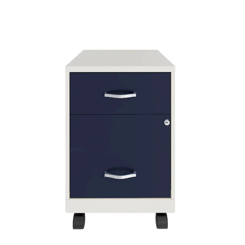 Classeur mobile vertical 2 tiroirs de 45,7 cm de profondeur, format lettre, avec tiroir accessoire Space Solutions 18