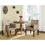 Chaise de salle à manger en rotin tressé avec accoudoirs, lot de 2