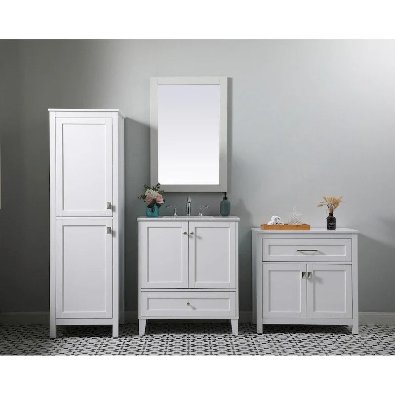 Meuble de rangement de salle de bain autoportant Indigo Home 30 pouces - 30 x 16