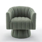 Fauteuil rond pivotant SEYNAR Modern Glam en velours