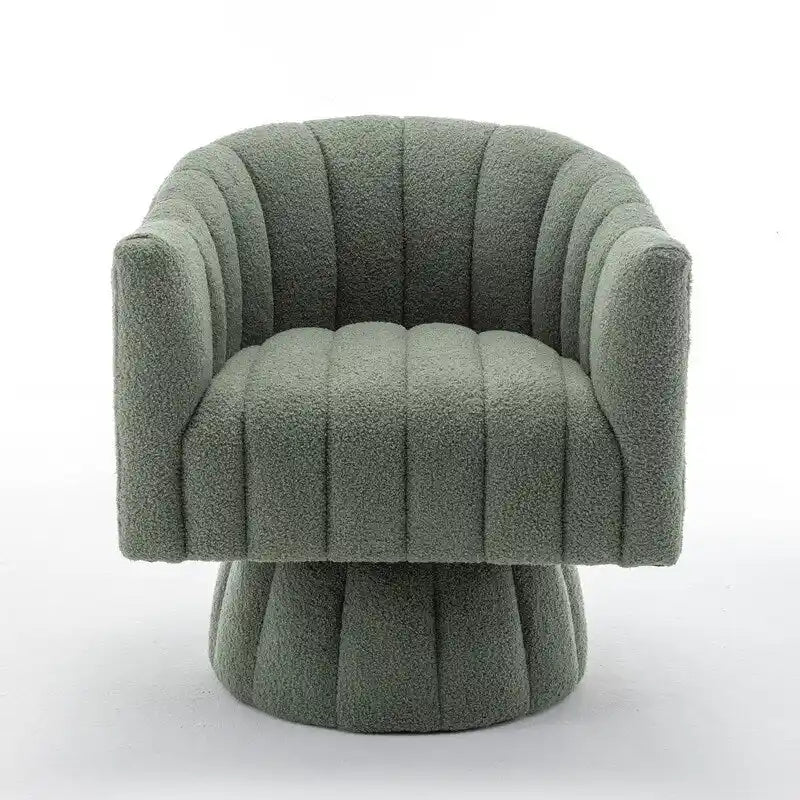 Fauteuil rond pivotant SEYNAR Modern Glam en velours