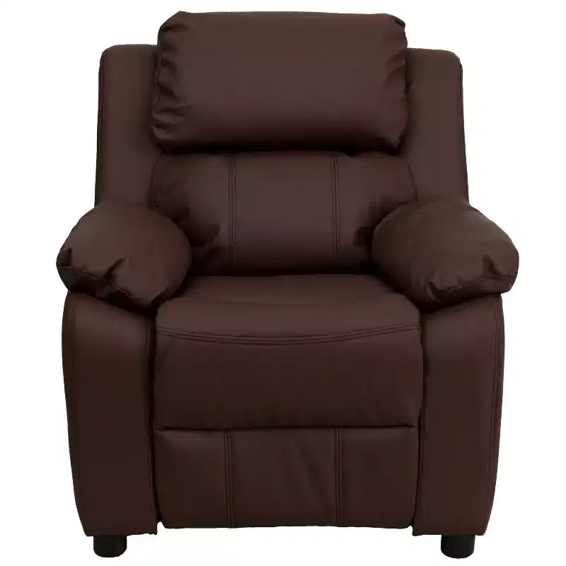 Fauteuil inclinable contemporain Flash Furniture de luxe rembourré pour enfants avec accoudoirs de rangement