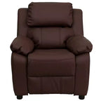 Fauteuil inclinable contemporain Flash Furniture de luxe rembourré pour enfants avec accoudoirs de rangement