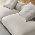 Canapé modulaire 2 places en tissu rembourré Solace