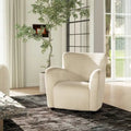 Fauteuil d'appoint à accoudoirs incurvés en fausse fourrure Wolffe 32