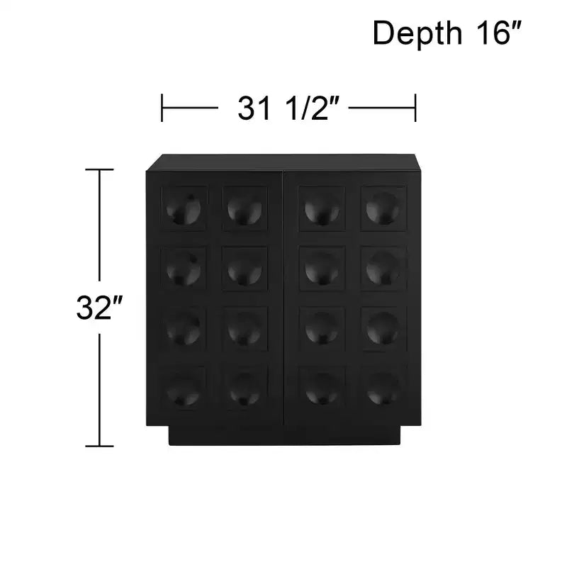 Table Console Alia de 55 Downing Street, 31 1/2 pouces de large, noire