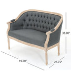 Causeuse capitonnée Faye par Christopher Knight Home