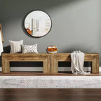 Banc d'entrée en bois Lantine47'', banc d'entrée de style ferme avec rangement pour salon, chambre à coucher, couloir, assemblage facile, brun chêne