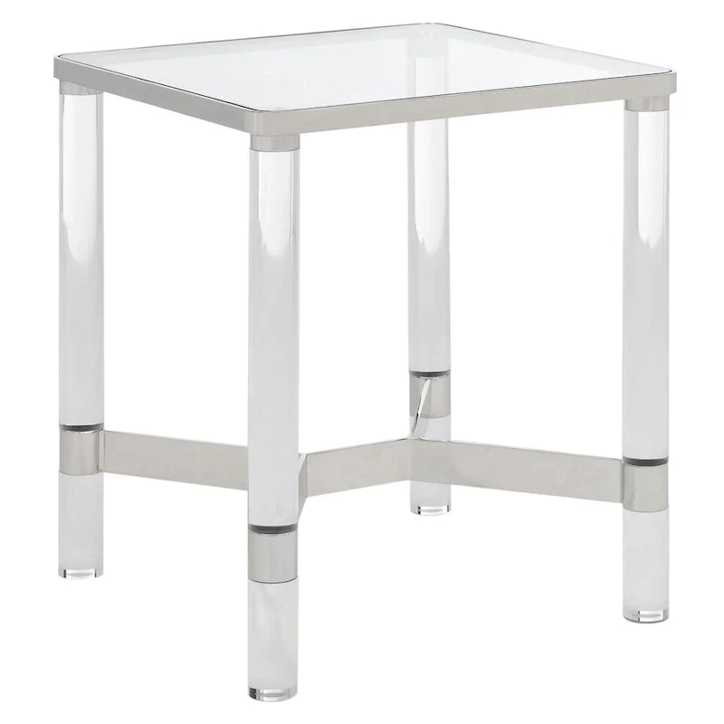Table d'appoint en acrylique - 50,8 cm (L) x 50,8 cm (P) x 61 cm (H)