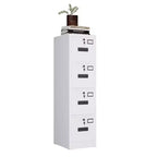 CuisinSmart Classeur métallique à 4 tiroirs avec serrures indépendantes, classeur vertical en acier robuste, tiroirs verrouillables pour la maison, le bureau et l'école